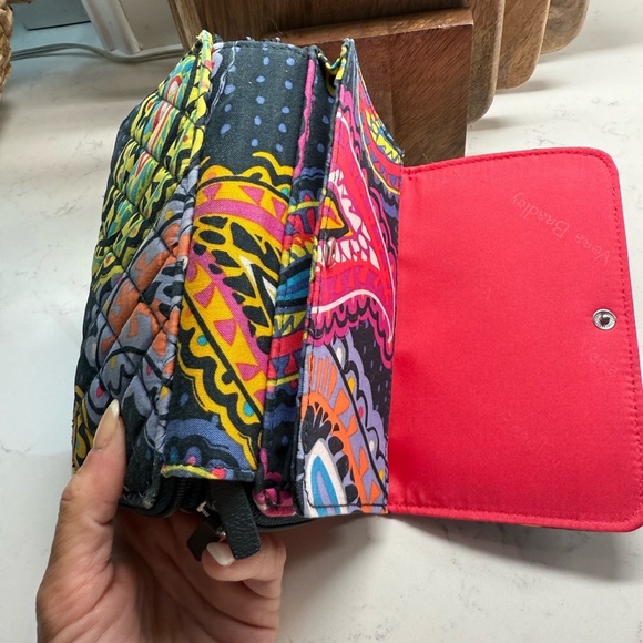 Vera Bradley Blue and Yellow Quilted Wallet - Picture 5 of 5